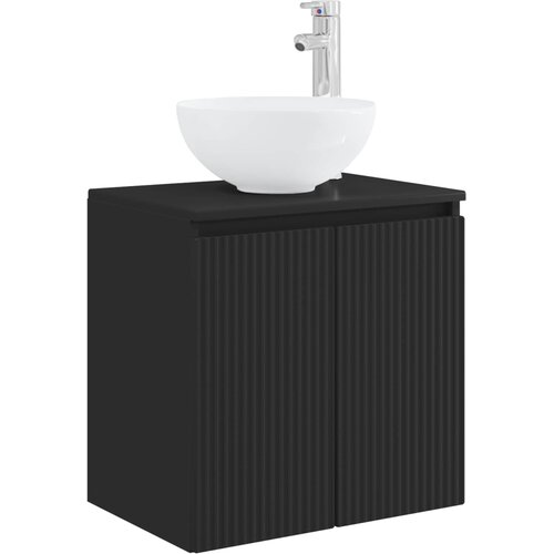vidaXL Umivalnik s pritrditev na steno Črna 49,5 x 35 x 63 cm, (5000245518) Cene