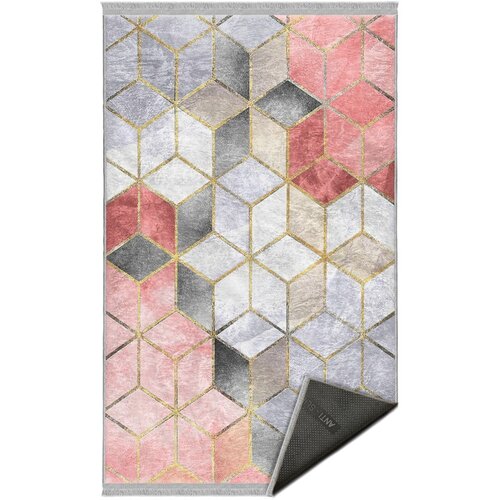 Mila Home Rožnata/siva pralna preproga 120x180 cm &ndash; Cene