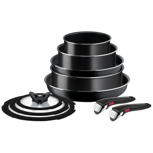 Tefal Aluminijast komplet loncev 10 ks INGENIO EASY COOK & CLEAN BLAC L1549042 – Cene