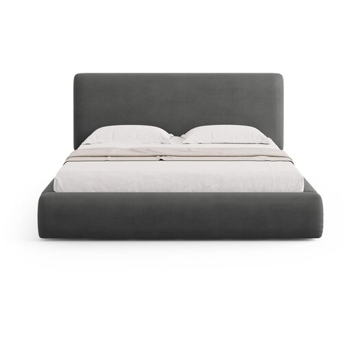 Cosmopolitan Design Siva oblazinjena zakonska postelja s prostorom za shranjevanje z letvenim dnom 180x200 cm Colonel &amp;ndash; Slike