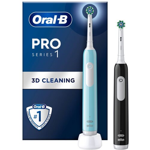 Oral-b Električna zobna ščetka Oral-B PRO 1, dvojno pakiranje - modra + črna Cene