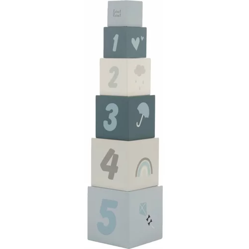 Label Label Stacking Blocks Numbers kocke iz lesa Blue 1 kos