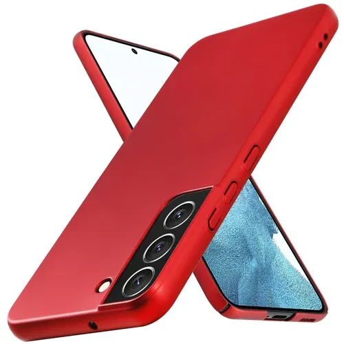 Cadorabo Case, združljiv s Samsungom v kovinski rdeči barvi - trdi zaščitni pokrov v kovinskem videzu pred praskami in udarci, (20589562)