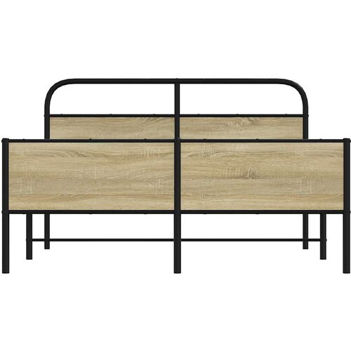 VidaXL Metalni okvir kreveta bez madraca boja hrasta sonome 160x200 cm Slike
