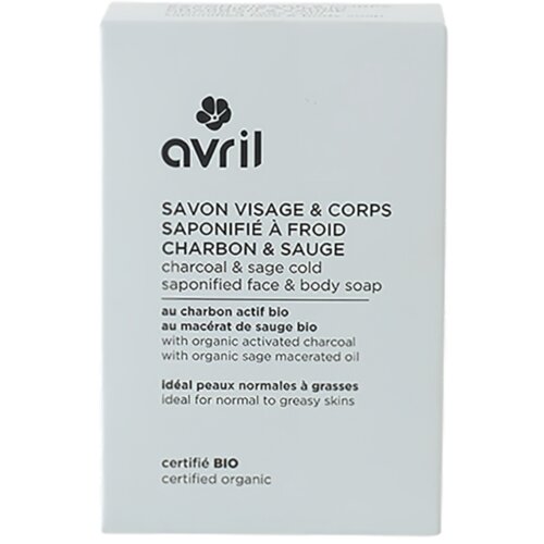 Avril Cold Saponified Face &amp;amp; Body Soap Charcoal &amp;amp; Sage - Charcoal &amp;amp; Sage Slike