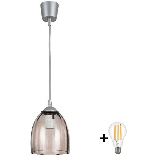  Brilagi-LED Visilica na sajli R GLASS 1xE27/60W/230V prečnik 17 cm srebrna/zadimljeno bež Cene