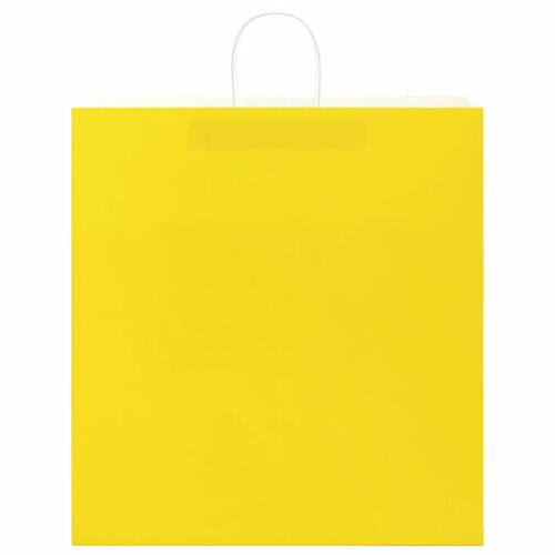  Papirnate vrećice 50 kom s ručkama žute 45x17x48 cm Slike