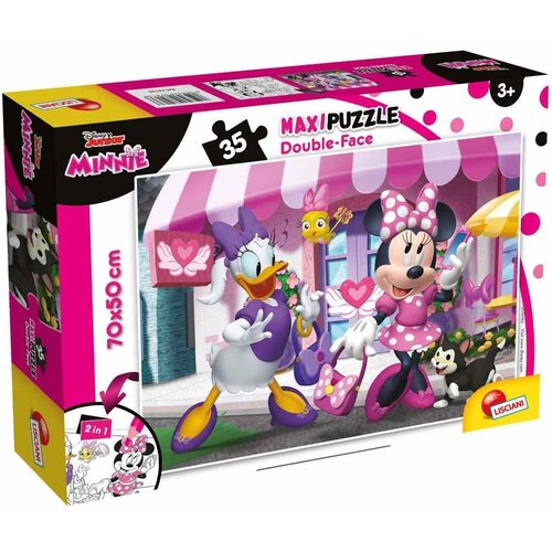 Lisciani Minnie Mouse 2-u-1 maxi slagalica od 35 dijelova i bojanka 70x50 cm - Lisciani Cene