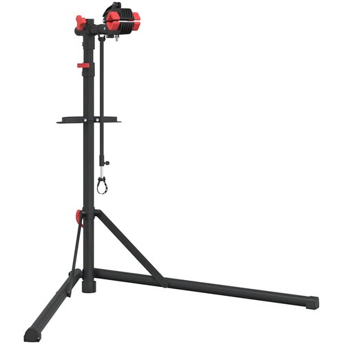  Stalak za popravak bicikla sklopivi 92 - 152 cm crveni čelični Slike