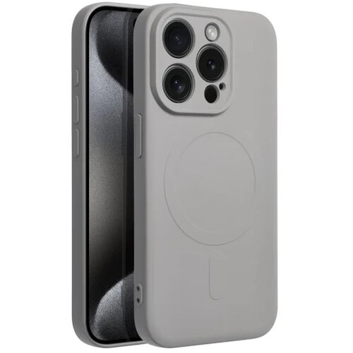 Silicone Mag Cover compatible with MagSafe maska za IPHONE 15 PRO titanium grey Cijene