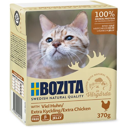 Bozita Varčno pakiranje koščki v želeju ali v omaki 24 x 370 g - Žele: veliko piščanca Cene