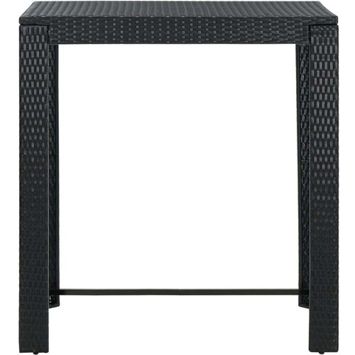 VidaXL vrtni barski stol crni 100 x 60,5 x 110,5 cm od poliratana Slike