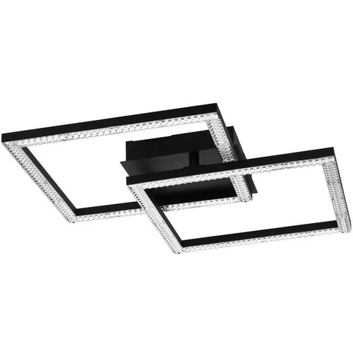 Eglo LED plafonjera LEJIAS 21W 45x45 cm crna kristalni efekat 99799 Cene