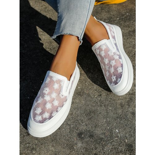 Resti Women's mesh moccasins with flowers Emzos Cene