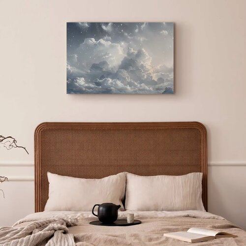  Slika - Astral Calm: Stars Scattered Over Delicate Clouds 90x60 Cijene