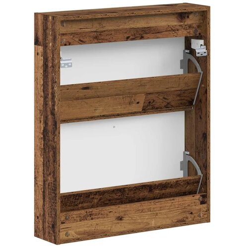  Ormar za cipele na zidu HOORN 71 x 17 x 86 cm Konstruirano drvo - Staro drvo Slike