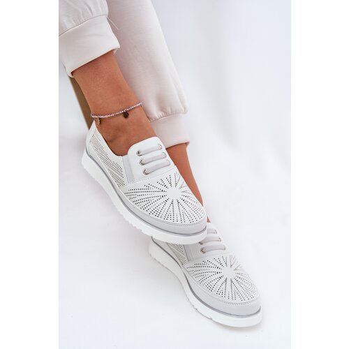 EVENTO Women's Slip-On Lace-Up Shoes White Azethia Cijene