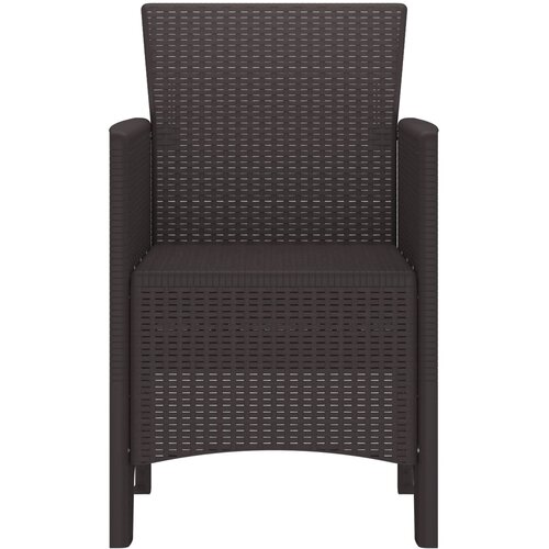  Vrtna stolica 4 pcs Smeđa 53 x 49 x 85 cm Polipropilen Slike