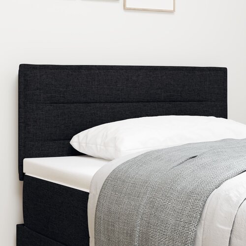 VidaXL Naslon za krevet Crni Tkanina 90 x 7 x 78 cm Naslon za krevet Slike
