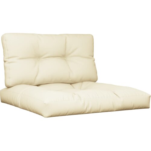  Jastuci za palete 2 kom krem od tkanine Krema 80 x 80 x 12 cm Slike