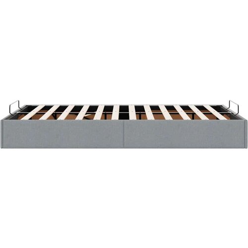VidaXL Okvir kreveta bez madraca svjetlosivi 120 x 200 cm od tkanine Slike