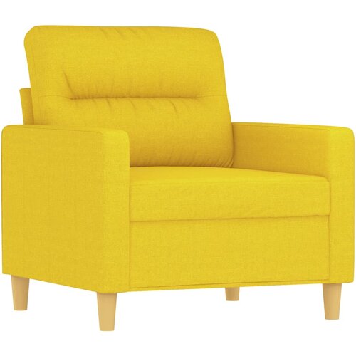  3-dijelni set sofa s jastucima svjetložuti od tkanine Slike