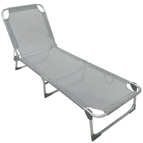 SUNFUN Vrtni ležalnik Graciela (Do x Š x V: 186 x 59 x 26 cm, Siva, Tekstil, Nastavljivo naslonjalo) Cene