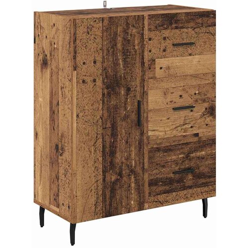 VidaXL Kreveta Staro drvo 69,5 x 34 x 90 cm Obrađeno drvo i čelik Slike