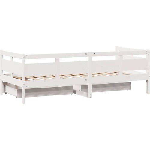 VidaXL dnevni krevet s ladicama bez madraca 80x200 cm masivno drvo Slike