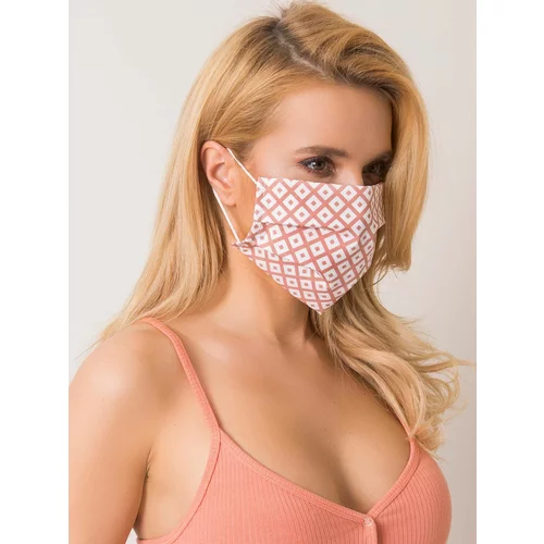 Fashion Hunters Dusty pink protective mask with geometric patterns