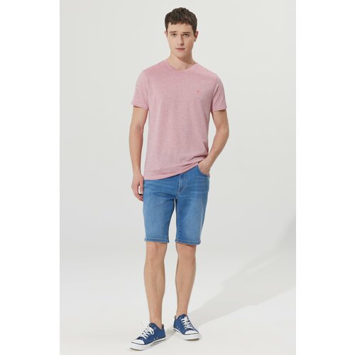 AC&Co / Altınyıldız Classics Men's Light Blue Slim Fit Slim Fit Cotton Flexible Denim Shorts. Cene