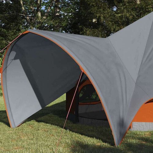  Teepee &amp;scaron;ator s krovom Siva i narančasta 600 x 600 x 347 cm Slike