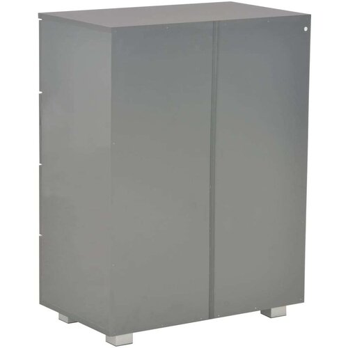 VidaXL Komoda visoki sjaj siva 60 x 35 x 80 cm od iverice Slike