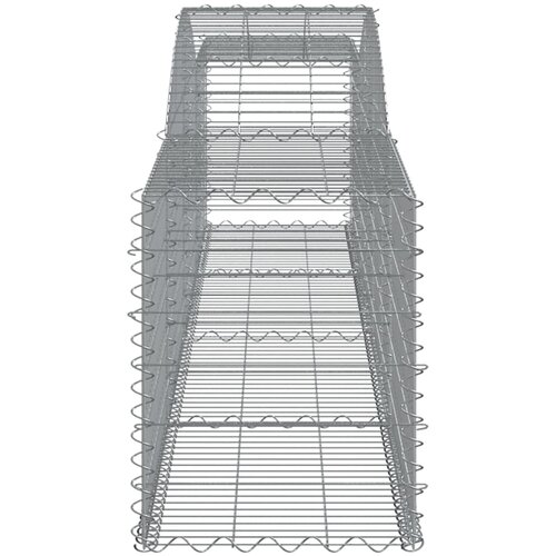  Lučne gabionske ko&amp;scaron;are 4 kom 400x50x60/80 cm pocinčano željezo Slike
