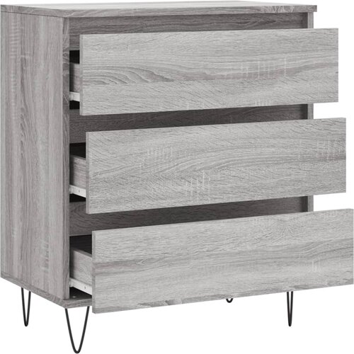  Komoda sivog hrasta sonome 60x35x70 cm od konstruiranog drva Slike