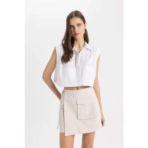 Defacto Gabardine High waist Short Leg Short