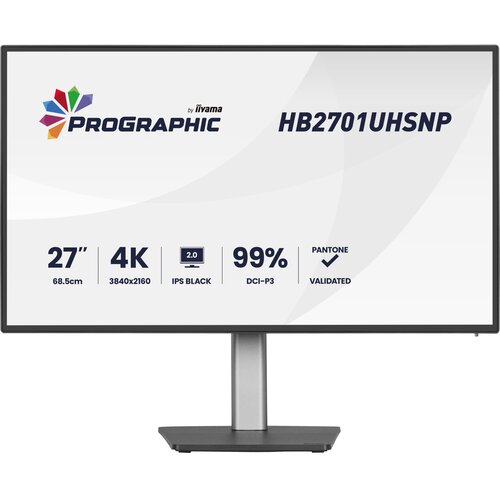 Iiyama ProGraphic HB2701UHSNP-B 27" 16:9 ravni IPS UHD zaslon, 60Hz, 4ms USB-C (DP, PD 96W), KVM prekidac Cijene