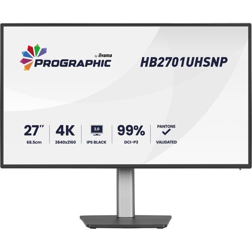 Iiyama ProGraphic HB2701UHSNP-B 27" 16:9 ravni IPS UHD zaslon, 60Hz, 4ms USB-C (DP, PD 96W), KVM-stikalo Cene