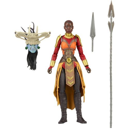 Hasbro Marvel F3677 Legends Series Black Panther Wakanda Forever Okoye 6-palčna akcijska igrača, 2 dodatka, 1 del za sestavljanje figure, več, (21041563) Slike