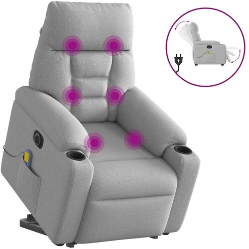 vidaXL Električni masažni naslonjač na podizanje tkanina oblačnosivi Cijene