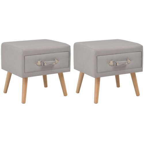 vidaXL Noćni ormarići od tkanine 2 kom sivi 40 x 35 x 40 cm Cijene