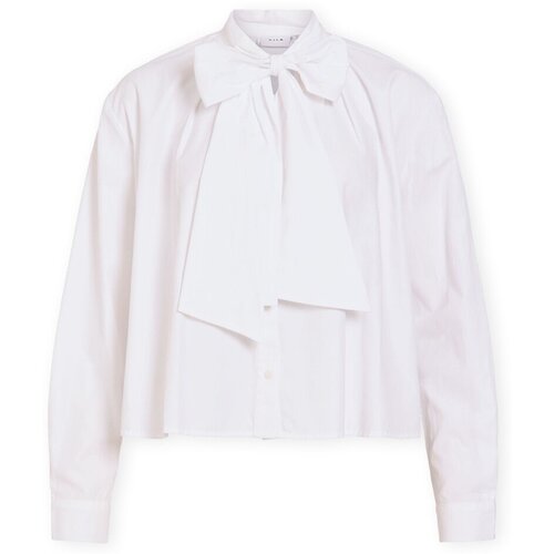 Vila Topi &amp;amp; Bluze Bowa Shirt - Snow White Bela Slike