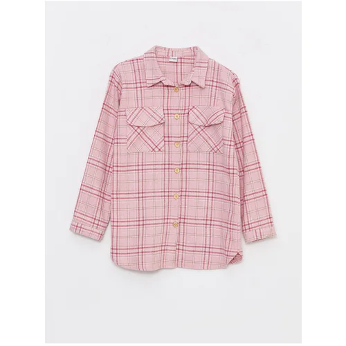 LC Waikiki Plaid Long Sleeve Girls Shirt Jacket