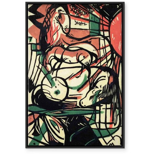 Slika - Franz Marc &amp;ndash; The Birth of the Horse 40x60 U crnom drvenom okviru Slike