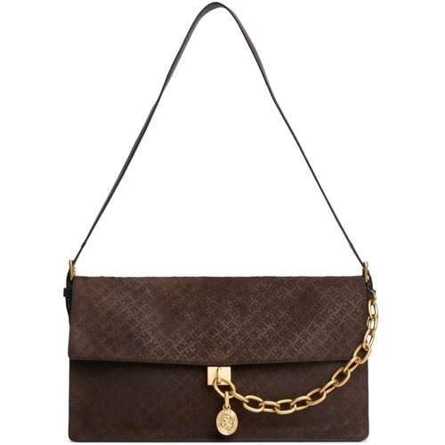 Tommy Hilfiger Ročne torbice Crest Leather Shoul Bag Sue Mono Kostanjeva Slike