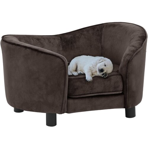 vidaXL Sofa za pse smeđa 69 x 49 x 40 cm plišana Cijene