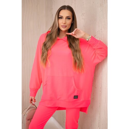 Kesi Set with a sweatshirt in pink neon color Cene