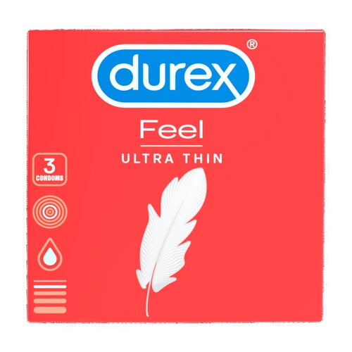Durex Feel Thin - kondom z realističnim občutkom (3db) Slike
