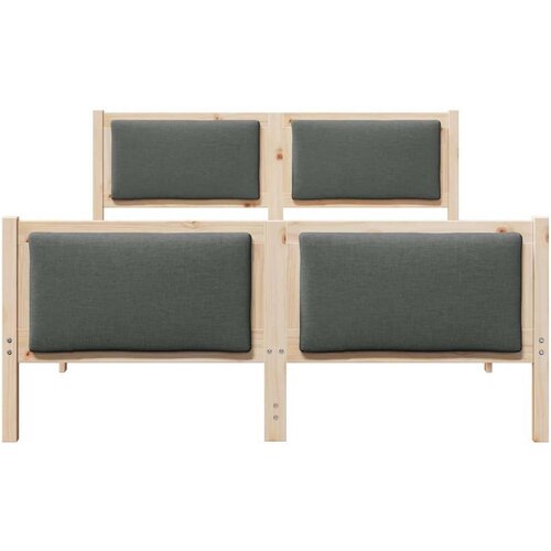  Okvir za krevet Tamno siva 135 x 190 cm tkanina Slike
