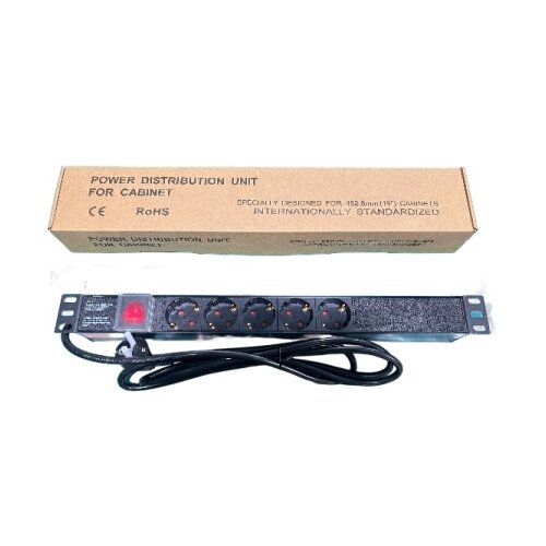 ExeLink Razvodni PDU panel za rack 19 in, sa 5 utičnih mesta, kabl 2m (aluminijum) ( EXE116 ) Cene